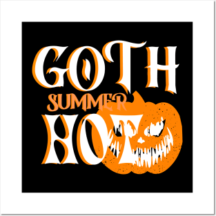 Hot Goth Summer -Horror Smiling Pumpkin Posters and Art